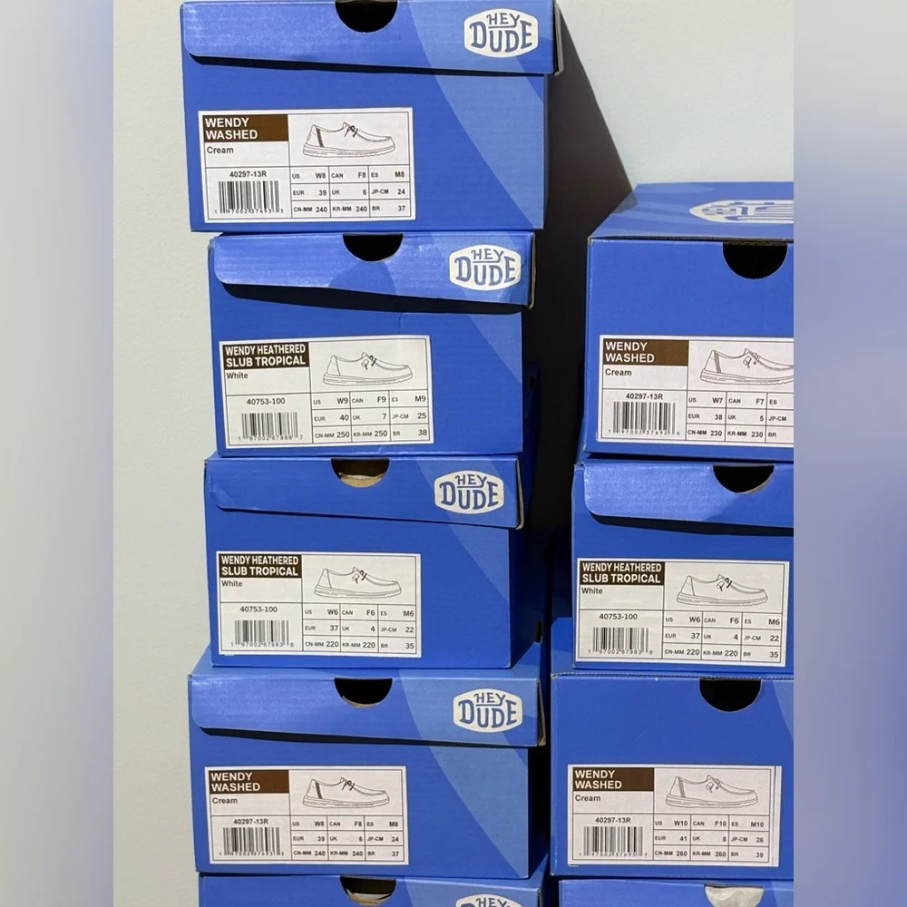 x20 HEY DUDE Shoe Boxes EMPTY